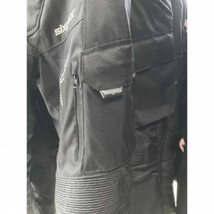 Pantaloni Moto din Textil SIXGEAR REVO · Negru  - 5