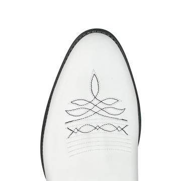 Botine Cowboy Damă SENDRA BOOTS 15107 Debora Baltoro Blanco - Cracked Foxil · Alb  - 4