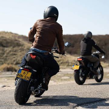 Geacă Moto din Piele RICHA DAYTONA 2 Mărimi Extra · Maro închis  - 11