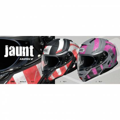 Cască Moto Flip-Up SHOEI NEOTEC-II JAUNT TC-7 · Gri / Roz  - 8