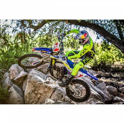 Pantaloni Enduro FXR RACING OFF-ROAD MX · Albastru / Portocaliu  - 4