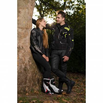 Geacă Moto din Textil SIXGEAR PARAGON · Negru / Verde-Fluo  - 11