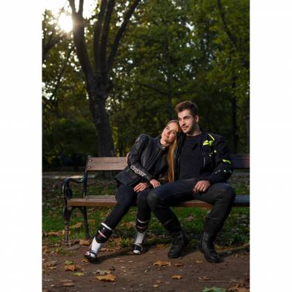 Geacă Moto din Textil SIXGEAR PARAGON · Negru / Verde-Fluo  - 12