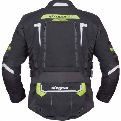 Geacă Moto din Textil SIXGEAR PARAGON · Negru / Verde-Fluo  - 8