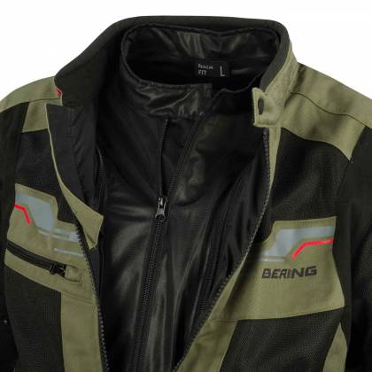 Geacă Moto de Vară din Textil BERING BAMAKO · Negru / Kaki  - 6