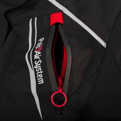 Geacă Moto Damă din Textil BERING LADY OURAL · Negru / Roșu  - 5