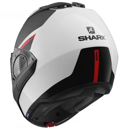 Cască Moto Modulară SHARK EVO GT SEAN · Alb / Negru / Roșu  - 14