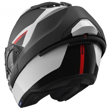 Cască Moto Modulară SHARK EVO GT SEAN · Alb / Negru / Roșu  - 17