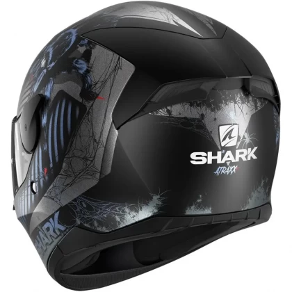 Cască Moto Integrală SHARK D-SKWAL 2 ATRAXX MAT · Negru / Gri / Albastru  - 3
