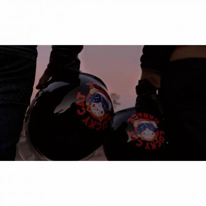 Cască Moto Integrală SHOEI GLAMSTER LUCKY CAT GARAGE TC-5 · Negru / Gri / Roșu  - 5