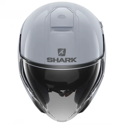 Cască Moto Open-Face SHARK CITYCRUISER DUAL BLANK · Alb / Argintiu  - 1