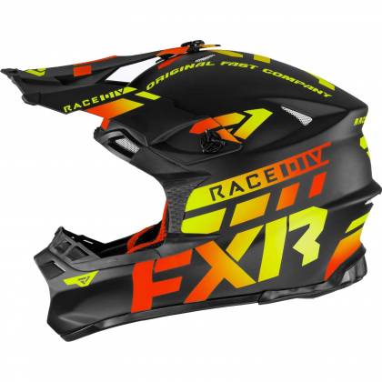 Cască Enduro - Cross - Snowmobil FXR RACING BLADE RACE DIV · Negru Mat / Portocaliu / Galben-Fluo  - 3
