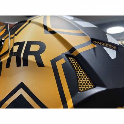 Cască Enduro - Cross - Snowmobil FXR RACING CLUTCH ROCKSTAR · Negru / Auriu / Alb  - 4