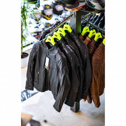 Geacă Moto din Piele RICHA YORKTOWN Mărimi Extra · Negru  - 4