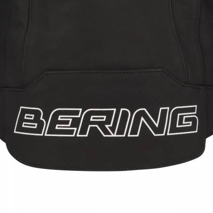 Geacă Moto din Piele BERING SPRINT-R · Negru / Alb  - 4