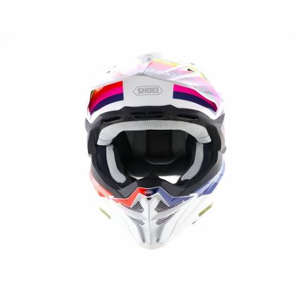 Cască Enduro Off-Road SHOEI VFX-WR Pinnacle TC-1 · Alb / Albastru / Roșu  - 5