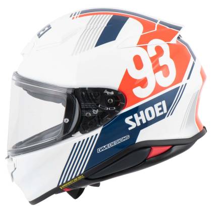Cască Moto Integrală SHOEI NXR2 MM93 Collection Retro TC-10 · Alb / Albastru / Roșu  - 5