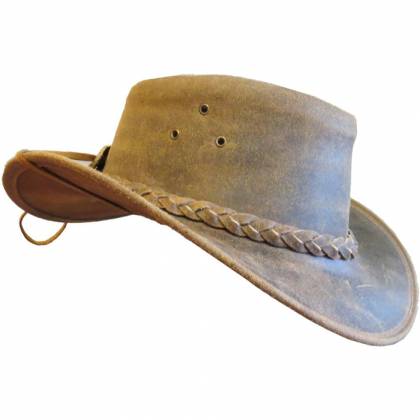 Pălărie Cowboy din Piele Naturală WILD WEST LH22992 · Maro  - 1