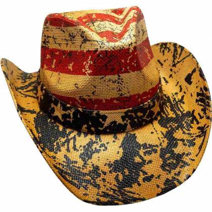 Pălărie Cowboy din Paie WILD WEST USA SH24444 · Galben / Roșu / Negru  - 0