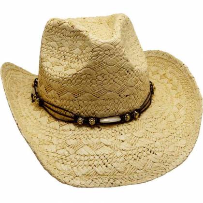 Pălărie Cowboy din Paie WILD WEST SH24460 · Galben  - 0