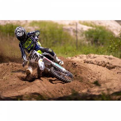 Pantaloni Enduro FXR RACING CLUTCH PRO MX · Albastru / Galben-Fluo / Alb / Negru  - 4