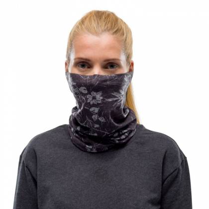 Bandană Tubulară Multifunctională BUFF ORIGINAL ECOSTRETCH AYAME GRAPHITE · Negru / Gri  - 4