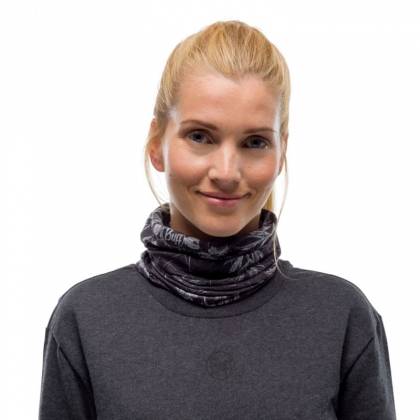 Bandană Tubulară Multifunctională BUFF ORIGINAL ECOSTRETCH AYAME GRAPHITE · Negru / Gri  - 6
