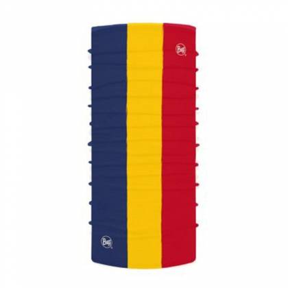 Bandană tubulară multifunctională BUFF ORIGINAL ECOSTRETCH FLAGS ROMANIA · Albastru / Galben / Roșu  - 0
