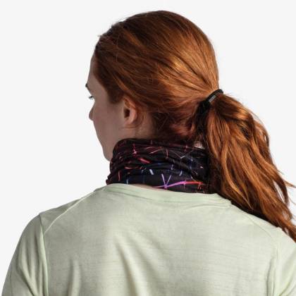 Bandană Tubulară Multifunctională BUFF ORIGINAL ECOSTRETCH OXALIS MULTI · Negru / Albastru / Roșu  - 4