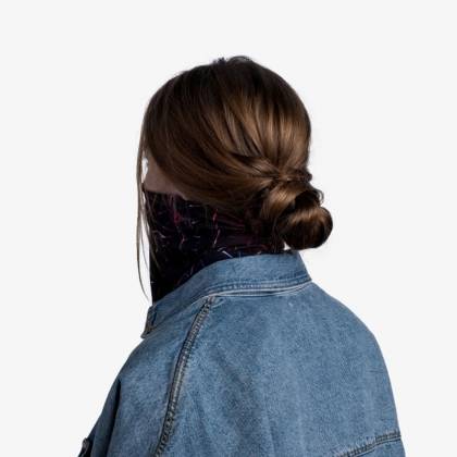 Bandană Tubulară Multifunctională BUFF ORIGINAL ECOSTRETCH OXALIS MULTI · Negru / Albastru / Roșu  - 9