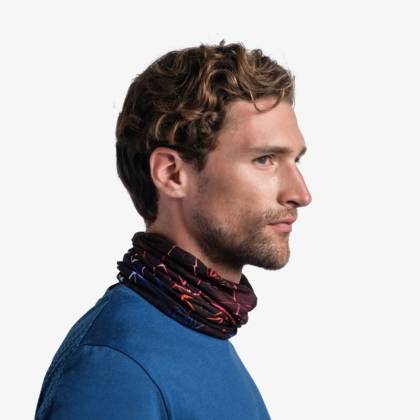 Bandană Tubulară Multifunctională BUFF ORIGINAL ECOSTRETCH OXALIS MULTI · Negru / Albastru / Roșu  - 6