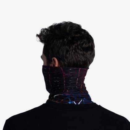 Bandană Tubulară Multifunctională BUFF ORIGINAL ECOSTRETCH OXALIS MULTI · Negru / Albastru / Roșu  - 8