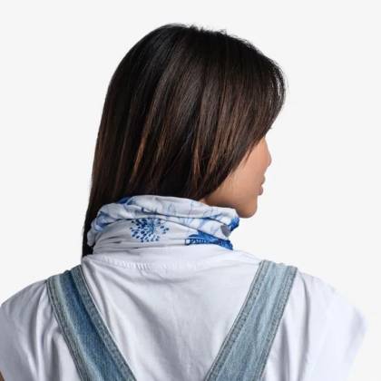 Bandană Tubulară Multifunctională BUFF COOLNET UV+ DELFT MULTI · Alb / Albastru  - 4