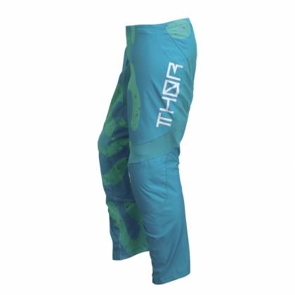 Pantaloni Enduro – Cross Damă THOR SECTOR DISGUISE 2023 · Albastru / Verde  - 3