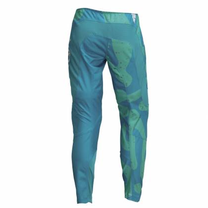 Pantaloni Enduro – Cross Damă THOR SECTOR DISGUISE 2023 · Albastru / Verde  - 1