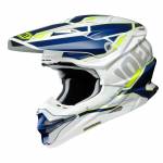 Cască Enduro Off-Road SHOEI VFX-WR Allegiant TC-3 · Alb / Albastru / Galben-Fluo