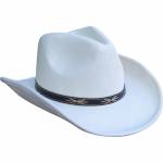 Pălărie Cowboy din Lână WILD WEST HUT43309 · Alb