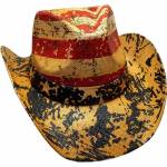 Pălărie Cowboy din Paie WILD WEST USA SH24444 · Galben / Roșu / Negru