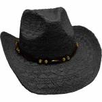 Pălărie Cowboy din Paie WILD WEST SH24462 · Negru
