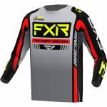 Tricou Enduro FXR RACING CLUTCH PRO MX · Gri / Negru / Roșu / Galben-Fluo