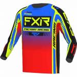 Tricou Enduro Copii FXR RACING CLUTCH PRO MX · Albastru / Galben-Fluo / Roșu / Negru