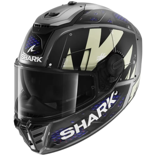 Cască Moto Integrală SHARK SPARTAN RS STINGREY MAT · Negru Mat / Alb / Albastru 