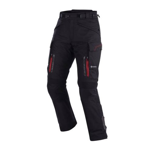 Pantaloni Moto din Textil GoreTex BERING TRAVEL GTX · Negru / Roșu 