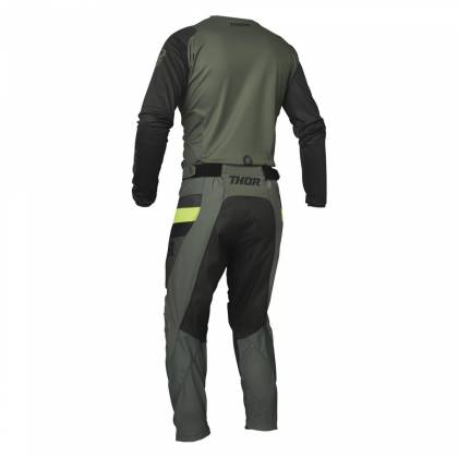 Pantaloni Enduro - Cross THOR PULSE RACER · Verde / Verde-Fluo  - 3