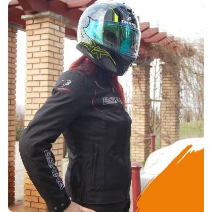 Geacă Moto Damă din Textil BERING LADY VOLGA · Negru / Roz  - 5