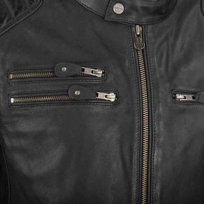 Geacă Moto din Piele SEGURA VENTURA · Negru / Gri  - 6