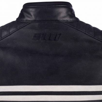 Geacă Moto din Piele SEGURA FUNKY SPEED · Negru / Alb  - 4