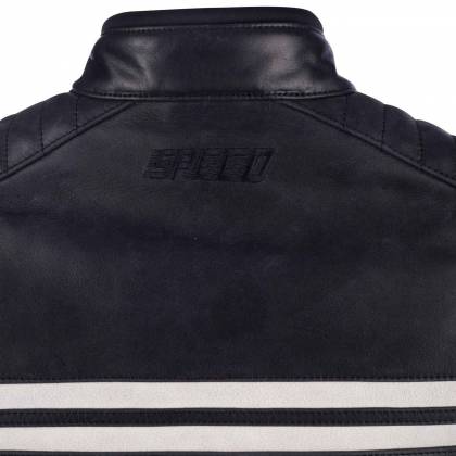 Geacă Moto Damă din Piele SEGURA LADY FUNKY SPEED · Negru / Alb  - 5