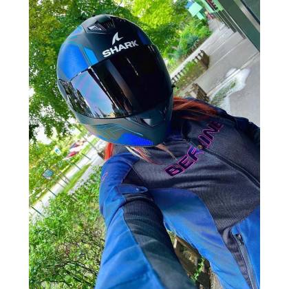 Cască Moto Integrală SHARK D-SKWAL 2 CADIUM · Negru / Albastru  - 5