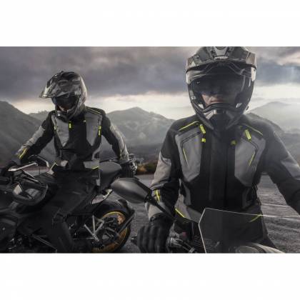 Geacă Moto Touring din Textil BERING VISION · Negru / Gri / Verde-Flou  - 6